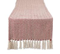DII Chemin de Table Chevron Coton Rouge Grange 15x72