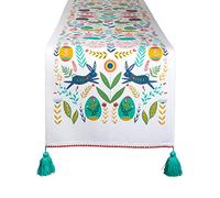 DII Chemin de Table de Cuisine, en Coton, Motif Folklorique de Pâques, 35,6 x 182,9 cm