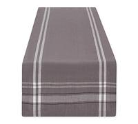 DII Chemin de Table de Salle à Manger à Rayures françaises de Style Ferme, 35,6 x 183 cm, Gris Chambray