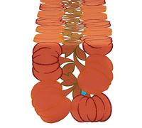 DII Chemin de Table en Polyester 35,4 x 70,8 cm, Motif citrouilles brodées - Parfait pour l'automne, Thanksgiving, Les événements de Restauration ou Une Utilisation Quotidienne