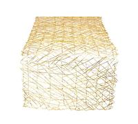 DII Chemin de Table métallique en Papier tissé pour fêtes, fêtes, décoration Quotidienne (35,6 x 182,9 cm) Doré