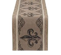 DII Chemin de Table réversible en Coton Motif Fleur de lys 35,6 x 182,9 cm