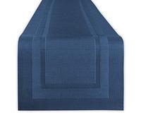 DII Chemin de Table tissé en PVC pour intérieur/extérieur, 35,6 x 182,9 cm, Bleu Nautique