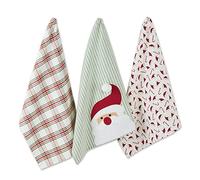 DII Christmas Kitchen Collection Lot de 3 torchons décoratifs Motif Père Noël 45,7 x 71,1 cm
