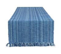 DII Collection Chemin de Table panaché - 33 x 183 cm - Bleu Nautique