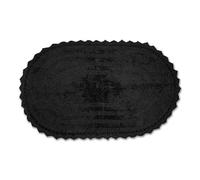 DII Collection Crochet - Tapis de Bain réversible, Grand Ovale, 53,3 x 86,4 cm, Noir