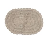 DII Collection Crochet - Tapis de Bain réversible, Petit Ovale, 43,2 x 61 cm, Pierre