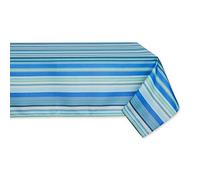DII Collection de Dessus de Table d’intérieur/extérieur, Multi-Usage, Lavable en Machine, Nappe de Table, rayé, 152,4 x 213,4 cm, Bleu océan