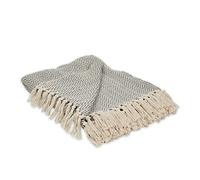 DII Collection de jetés Chevron en Coton tissé à la Main, 127 x 152,4 cm, Gris