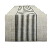 DII Collection Tabletop, 70% PVC, 30% Polyester, Rayures Moyennes Noires, Chemin de Table