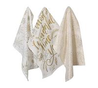DII Coton Plat de Vacances de Noël décoratifs surdimensionné Serviettes, Parfait de Cuisine Maison et Cadeau, Hiver Jacquard, 18 x 28