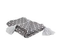 DII Couvre-lit tissé en Treillis Gris Diamant, 127 x 152,4 cm