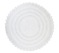 DII Crochet Collection Tapis de Bain réversible, Rond, 70 cm de diamètre, Blanc