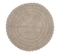 DII Crochet Collection Tapis de Bain réversible, Rond, 70 cm de diamètre, Pierre