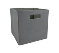 DII Cube de rangement pliable et solide avec côtés rigides, petit format, gris