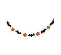 DII Décoration d'automne pour la maison et la fête - Décorations d'Halloween effrayantes pour intérieur et devant - Guirlande, 183 cm de long - Chauve-souris et citrouille