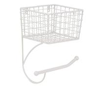 DII Décoration Rustique de Salle de Bain, Rangement en métal, Support de Papier Toilette, Blanc Antique