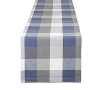 DII Dessus de Table 100% Coton, Bleu français, Chemin de Table, 35,6 x 182,9 cm