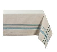 DII Dessus de Table 100% Coton Rayures françaises, Bleu Sarcelle, 60x84 inches