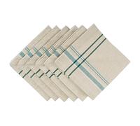 DII Dessus de Table 100% Coton Rayures françaises, Bleu Sarcelle, Napkin