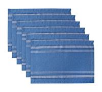 DII Dessus de Table 100% Coton Rayures françaises, Chambray Blue, Placemat