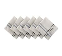 DII Dessus de Table 100% Coton Rayures françaises, Noir, Napkin