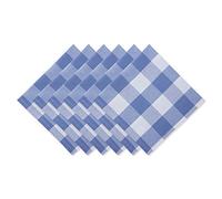 DII Dessus de Table Classique, Coton, Bleu délavé, 50,8 x 50,8 cm (Lot de 6)