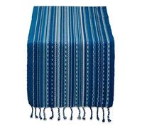 DII Dessus de Table, Coton, Bleu, Chemin de Table, 35,6 x 182,9 cm
