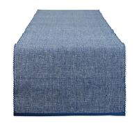 DII Dessus de Table, Coton, Bleu Marine, Chemin de Table, 33 x 274 cm