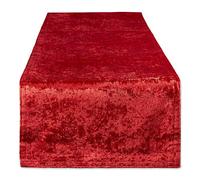 DII Dessus de Table, Polyester, Rouge, Chemin de Table, 35,6 x 182,9 cm