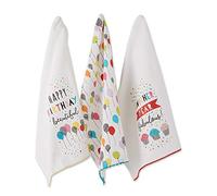 DII Ensemble de torchons de Cuisine, Coton, Happy Birthday