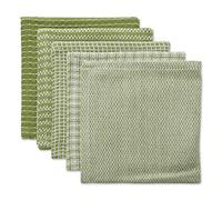 DII Everyday Kitchen Collection Lot de 5 torchons Assortis, 30,5 x 30,5 cm, Vert Antique