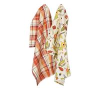 DII Fall Basics Kitchen Collection Lot de 2 torchons en Coton Motif Floral 18 x 28 cm