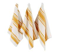 DII Grand torchon à Rayures en Coton, Couleur Miel doré, 45,7 x 71,1 cm