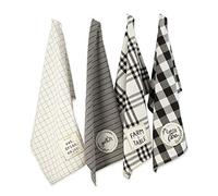 DII Kitchen Collection Lot de torchons en Coton Noir 45,7 x 71,1 cm