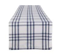 DII Kitchen Textiles Chemin de Table en Coton Bleu français 35,6 x 274,3 cm