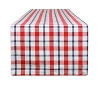 DII Kitchen Textiles Chemin de Table en Coton Motif Carreaux américains 35,6 x 274,3 cm