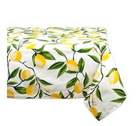DII Lemon Bliss Nappe de Table, 132 x 132 cm, Motif Citron