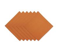 DII Lot de 6 Serviettes de Table Solides - 50,8 x 50,8 cm - Épices Citrouille