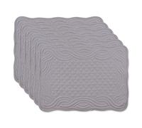 DII Lot de 6 Sets de Table matelassés de la Collection Farmhouse - Gris