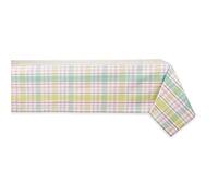 DII Nappe de Pique-Nique 100% Coton, Lavable en Machine, pour Pâques, dîner, été et Pique-Nique, 152,4 x 213,4 cm, Motif à Carreaux printaniers, pour 6 à 8 Personnes