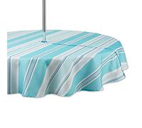DII Nappe de Plage rayée, Polyester, Fermeture éclair, Ronde, 152,4 cm