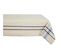 DII Nappe de Table à Manger à Rayures françaises, Style Farmhouse, 152,4 x 213,4 cm, Taupe/Bleu