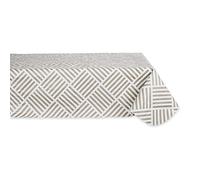 DII Nappe de Table rectangulaire en Vinyle pour intérieur/extérieur, Motif quadrillé, Envers en Flanelle, 60 x 102 cm, Pierre