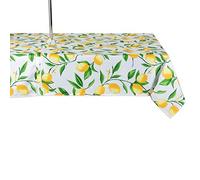 DII Nappe d'extérieur CAMZ11292 - Anti-éclaboussures et imperméable - avec Fermeture éclair et Trou pour Parasol - pour fêtes de Jardin, barbecues, réunions de Famille - 60 x 120 W - Citron Bliss