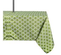 DII Nappe d'extérieur printemps et été - Imperméable - Avec fermeture éclair et trou pour parapluie - Pour fêtes de jardin, barbecues et réunions de famille - 60 x 84 - 6 à 8 places - Grillage printanier