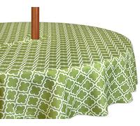 DII Nappe d'extérieur printemps et été - Imperméable - Avec fermeture éclair et trou pour parapluie - Pour fêtes de jardin, barbecues et réunions de famille - Rond de 152,4 cm - Pour 2 à 4 places - Grillage printanier