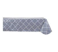 DII Nappe rectangulaire en PEVA avec Revers en Flanelle 100% Polyester, Bleu Marine, 213,4 x 152,4 cm