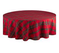 DII Nappe Ronde en Coton pour décoration de Cuisine, Rouge et Vert, 177,8 cm