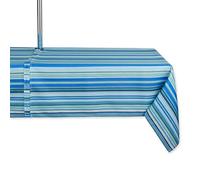 DII Nappe Ronde Multi-Usage, Lavable en Machine, rayée, 152,4 cm avec Fermeture éclair, Bleu océan